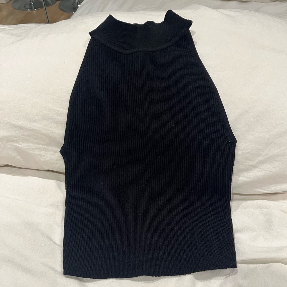 XS BLACK BABATON SCULPT KNIT TANK
